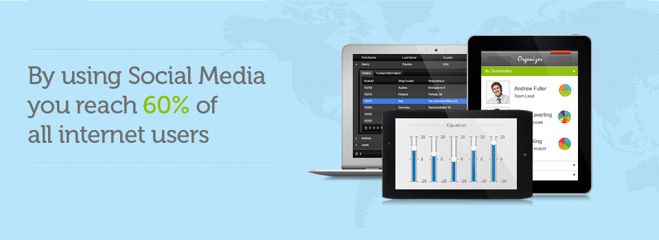 <p>Social Media is everywhere; <br />You reach over 60% of all internet users.   </p>