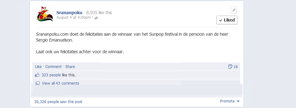 <p>Meer dan 300 likes op 1 post <br /> Dankzij het optimaliseren van de marketing zagen meer dan 30.000 mensen de post</p>